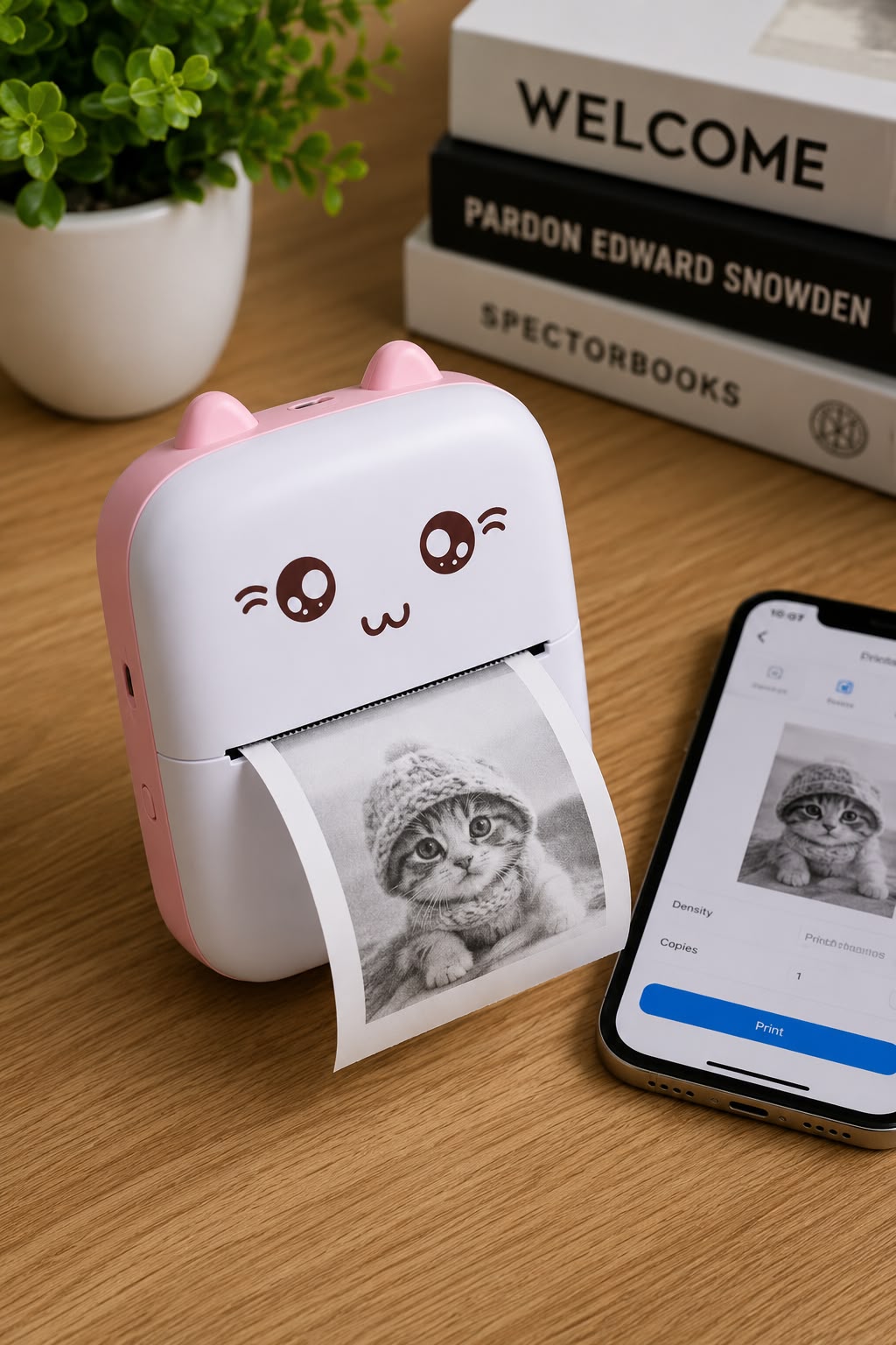 Mini Bluetooth Thermal Printer – Portable, Ink-Free, For Android & iOS