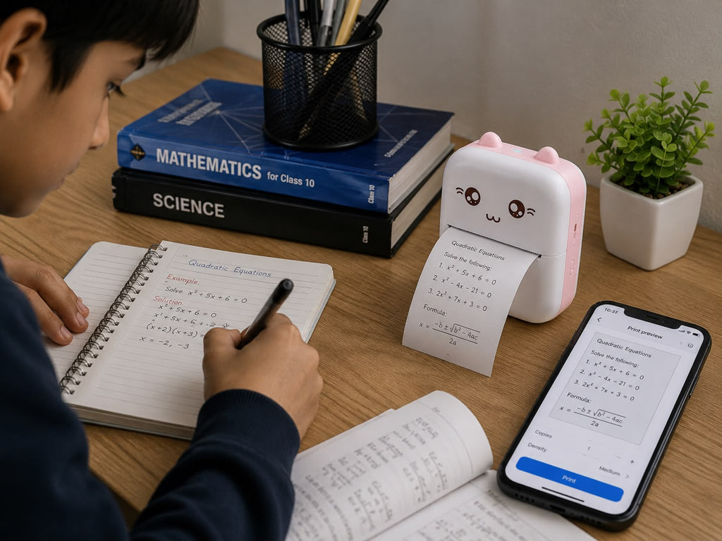Mini Bluetooth Thermal Printer – Portable, Ink-Free, For Android & iOS